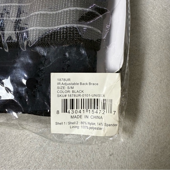 Tommie Copper Adjustable Compression Back Brace Black size S/M Infrared Infused - Picture 4 of 9